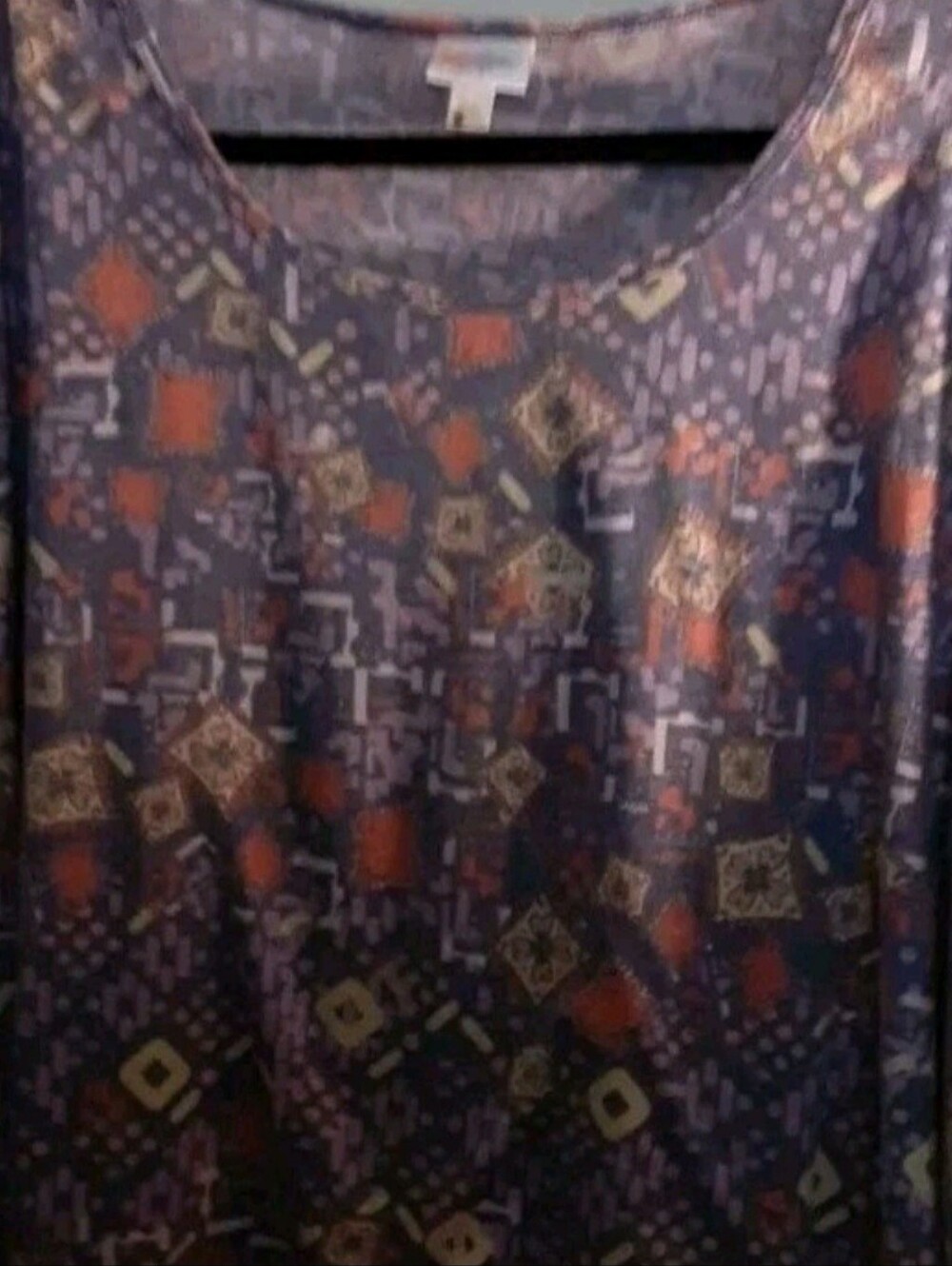 LULAROE High Low Tunic Top Womans Plus Size 3X MC 3/4 Sleeve NWT